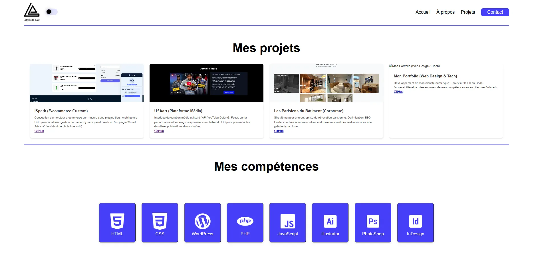 Mon Portfolio (Web Design & Tech)
